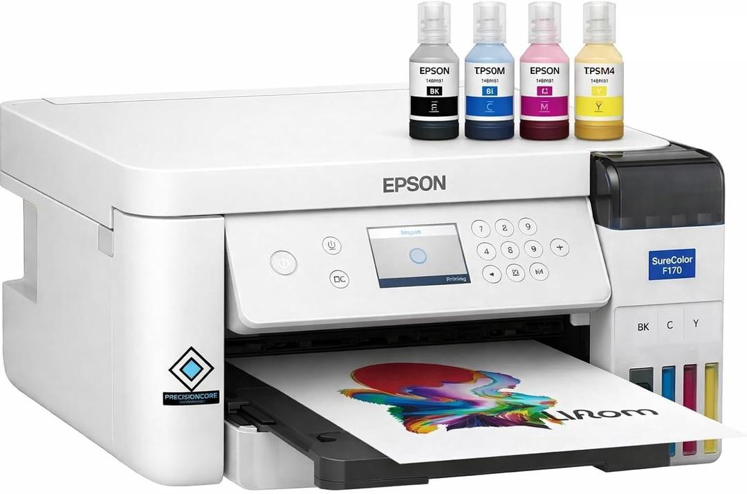 Epson SureColor F170 Dye-Sublimation Printer. Includes Full Set of Ink, User Guide, & AC Power Cable SCF170 - Compact 8.5" x 11" Format - Original Product with Full Manufacturer Support by ORINOKIA.