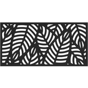 3'x6' Sanibel Decorative Screen, Black