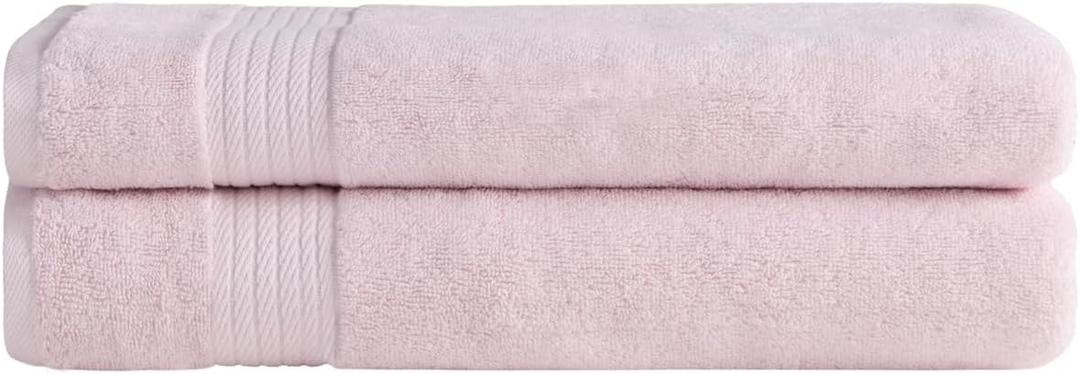 Ozdilek 2-Piece Bath Towels, 30x60 550GSM 30x60 Inches, 100% Turkish Cotton, Luxury Quick Dry, Extra Large, Fade-Resistant, Eco-Friendly, Spa Towel, Cotton Towel (Mauve Pink)