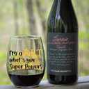 AGMDESIGN I'm A RRT What's Your SuperPower Wine Glass, Funny Respiratory Therapist Gifts for Women Men Nurses Doctors, RRT Thank You Present, Graduation Gifts for Respiratory Tech Colleagues Students, 15oz