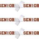 6Pcs White Senior 2026 Satin Sashes with Maroon Glitter Letters Senior 2026 Decorations- 2026 Graduation Celebrations Senior Cheer Sash - Cheerleader Sash - Class Competition Sashes