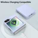 3 x for Samsung Galaxy Z Flip 6 Case, Slim Thin Shockproof Hard Protective Phone Case Cover (Purple)