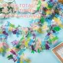 100 FT Easter Tinsel Garland Colorful Bunny Metallic Twisted Hanging Streamer Spring Garland for Easter Decoration Spring Decoration Supply