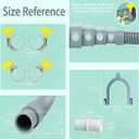 Universal Washing Machine Drain Hose Extension & Portable Washer Drain Hose,Dishwasher Drain Hose with Clamp (10ft)