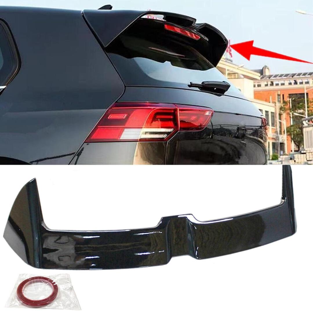 MUTUSAISI Rear Window Spoiler Wing for VW GTI VIII 2022-2024 Accessories | R, GTI, GTD, Roof Top Tailgate Spoiler, Sporty Appearance, Durable ABS Material, Smooth Gloss Black Finish, Tape Install
