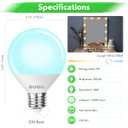BUBO Vanity Light Bulbs 60 Watt Equivalent, 7W LED Bathroom Light Bulbs Over Mirror, Daylight White 5000K, G25 Globe Round Bulbs for Makeup, E26 Standard Base, 800LM, Non-Dimmable, 12 Pack