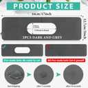 Tioncy 2 Pcs Faucet Mat Sink Splash Guard Oval-hole Oval Splash Pad for Kitchen Sink Oval Base Diatomite Faucet Mat for Bathroom Absorbent Mat Splatter Screens(Dark Gray)