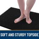 OLANLY Dog Door Mat for Muddy Paws 36x24, Ultra Absorbent Chenille Mud Doormat, Non-Slip Washable and Dirt Trapping Doormat for Indoor Entryway, Quick-Dry Indoor Pet Bed Mats for Dogs, Black