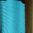 kensie 22" Peonies Hardside Carry-On Luggage with ID Tag, Pool Blue