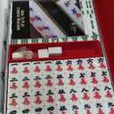 Yellow Mountain Imports Champion-Size Chinese Mahjong Set -146 Large Melamine Tiles, Dice, Wind Indicator & Aluminum Case - No Numbers or Letters - Chinese Style Gameplay Only (White)