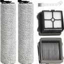Ifloor3 Roller Brush Replacement for Tineco iFloor 3 and Floor One S3 Cordless Wet Dry Vacuum Cleaner, 2 Brush Roller, 2 HEPA Filters