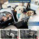 Dog Car Seat for Large Medium Dogs | Waterproof Dog Seat Cover for Back Seat with Hard Bottom | Alloy Twist-Lock Rods | 3 Mesh Windows | Removable Fleece Mat | Cars, SUVs, Trucks