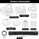 Dryer Vent Hose For Tight Space,Dryer Vent Connector Kit with 4 Inch 9.8 Feet Hose,90 Degree Dryers Vent Elbow,Space Saving and Easy to Install