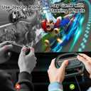 JCMO Steering Wheel for Nintendo Switch 2, Racing Wheels for Mario Kart Wolrd 8 Deluxe, 4 Pack Switch 2 Mario Kart Steering Wheel for Nintendo Switch 2 (2025) Accessories (Blue, Orange and 2 Black)