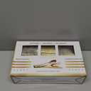 N9R 300PCS Gold Plastic Silverware, Heavy Duty Gold Plastic Cutlery Set Disposable Flatware Dinnerware, 100 Forks, 100 Spoons, 100 Knives, Perfect for Party, Wedding and Daily Use