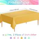 12 Pcs Plastic Pastel Color Tablecloths, 54x108 inch Rectangle Pastel Rainbow Waterproof Disposable Table Covers for Baby Shower Wedding Birthday Party Decoration