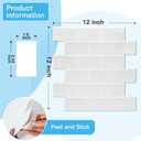 Art3d Peel and Stick Backsplash Tiles 12"x12" White Washed Thicker Design, Self-Adhesive Wall Tile for Kitchen & Bathroom