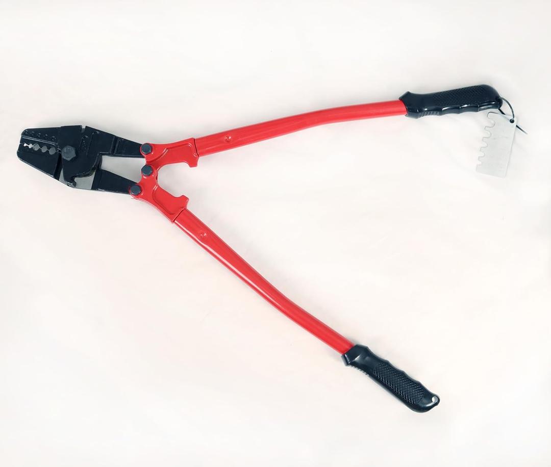 Hand Swager Crimper 24 Inch,Wire Rope Crimping Tool for 1/16 3/32 1/8 5/32 3/16 Sleeves, Long Handled Manual Crimping Tool
