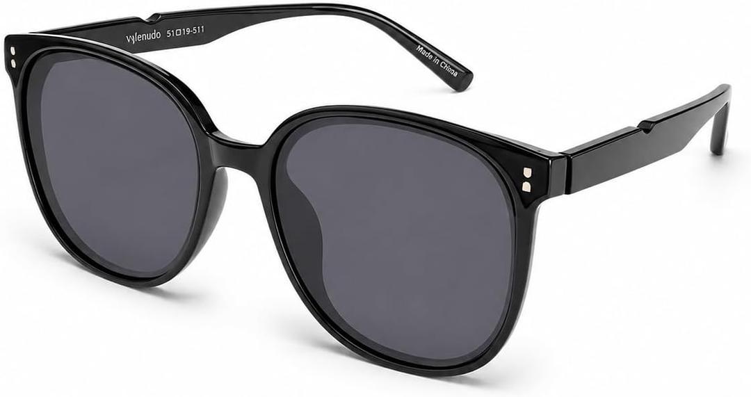 Oversized Square Polarized Sunglasses for Women Men, UV400 Lenses | UV400 polarized lenses and a classic square frame for driving, travel and comfortable daily wear
