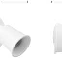 3 x GLOBE Electric 240W Twin Head Dusk to Dawn Security Flood Light, White Finish, Automatic Photocell, Hardwired, Weather Resistant Outdoor Spotlight, 17000081