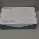 MakeFit Bathroom Faucets, Waterfall Sink Faucet with Hard Water Filter, Black Rv Bathroom Sink Faucet with 360° Swivel Spout for 1-Hole or 3-Hole, Single Handle Bathroom Sink Faucet with Pop Up Drain, Black