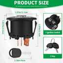 539107541 Ignition Switch with Key 7 terminals Compatible with Husqvarna 532175566 Cub Cadet John Deere Craftsman MTD Replace 725-1741 925-1741 175566 175442 GY20074 94762 163968 L100-L130