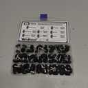 84Pcs 7 Sizes Carbon Thumbscrew Assortment Set, M4 x 10/12/14/16/18/20/25mm Screw on Thread Knurled Round Clamping Knobs Handle Bolts Grip Thumb Screws for Machine