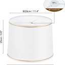 PATIKIL Lamp shades for Table Lamps 11.4" Top x 12.6" Bottom x 9.8" High Drum Lamp shades for Floor Lamps Medium Linen Lampshade Easy Assembly for Lamp Replacement, White