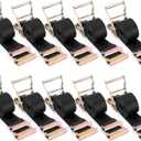 2" x 15 FT E-Track Ratchet Straps (10-Pack) - Heavy Duty Tie Down Straps with E-Track Fittings, 4500 lbs Break Strength for Cargo Securing in Enclosed Trailers, Cargo Vans & Trucks (Black)