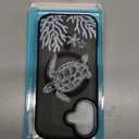 Goodon for iPhone 17 Case with Privacy Screen Protector, Compatible with Magsafe, Shockproof Translucent Matte Cover - Cute Floral Design Phone Case for Women and Girls - Sea Turtle