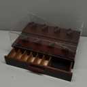 Knife Display Case, Pocket Knife Collection Display Holder, Folding Knife Wooden Showcase Display Organizer Storage with Drawers and Acrylic Cover, Surprise Gift for Men