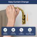 ENJOYBASICS Blackout Curtain rod for windows 48 to 84, Wrap Around Curtain Rods for Bedroom, Living Room, Adjustable from 30 to 86 Inches, Gold