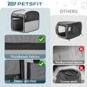Petsfit Travel Dog CratePop Up Dog Crate for Medium Large DogsWaterproof Pet Cage Soft Dog Kennel for Indoor/OutdoorLightweight Dog Carrier for TravellingGrey