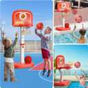 Bennol Outdoor Basketball Hoop Toys for Toddlers 3 4 5 6 7 8-12 Years Boys, Swimming Pool Basketball Hoop Outside Toys with 4 Balls, Poolside Basketball Game Toy for Kids Ages 4-8 8-12