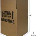 UBOXES Space Savers Wardrobe Moving Boxes With Hanger 20" x 20" x 34" (3 Pack)
