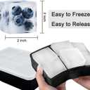 Large Silicone Ice Cube Tray (3-Pack), Easy Release Ice Cube Molds with Lid, 2" Big Ice Cubes Tray - Cocktail, Whiskey Ice Cubes Mold Ice Trays - Black