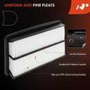 A-Premium Engine Air Filter Compatible with Honda Odyssey 2002 2003 2004 3.5L, Replace# 17220P8FA10