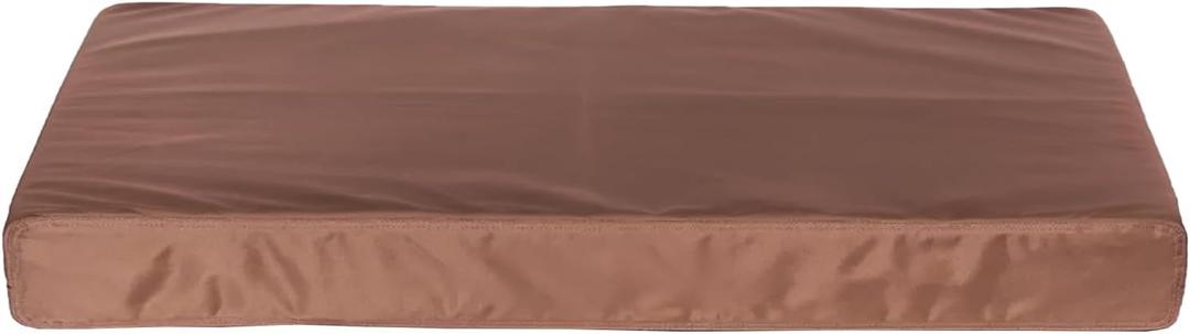 Dog Bed Cover, Waterproof Tough Plastic DIY Pet Bed Cover, Non Stick Hair Easy to Clean Rectangular Fillable Dog Bed Covers with Zipper(Brown, 35" L x 22" W x 4" Th, Cover Only)