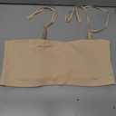 FeelinGirl Strapless Bra for Women No Underwire Seamless Padded Anti-Slip Tube Top Bandeau Bra Smoothing Comfy Bralette L