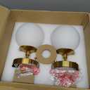 Majade Semi Flush Mount Ceiling Light 6" Globe Mid Century Modern Light Fixture Milk Glass with Gold Brass Finish Light Fixtures for Hallway Entryway Kitchen Island Closet Laundry Bathroom(2 Pack)