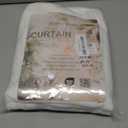 MYSKY HOME 95 Inches Long White Curtains Semi Sheer Drapes Light Filtering for Sliding Glass Door Window Treatments Soft Cotton Blend Panels Linen Look Farmhouse Style, 100" x 95", 1 Piece