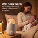 Baby Bottle Warmer for Breastmilk and Formula, 8-in-1 Defroster, Baby Food Heater, Steam Care Cycle, BPA-Free PP, CPSIA-Tested, 24H Keep Warm, Night Light, Auto Shut-Off