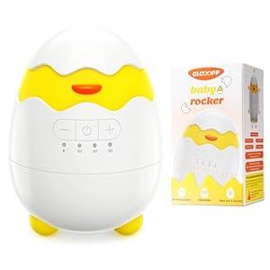 Baby Sleep Soothers Rechargeable Baby Rocker for Stroller Pram Crib Vibrating Soother Portable Baby Bouncer Stroller Rocker with 5 Vibration Intensities 4 Timing Modes for Newborn Registry Shower Gift