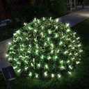 Solar Powered Christmas Net Lights Outdoor Mesh Lights for Bushes, 8 Modes Solar Christmas Lights Decorations Outdoor for Garden, Yard, 6.56Ft*6.56Ft (White)