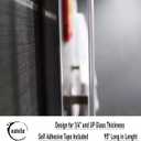 eatelle Vinyl Bulb Translucent Shower Door Seal for 5/32" (4mm) Gap with Pre-Applied 3M Tape, Adhesive Bathroom Strip for 3/16" Thick and UP(1/4, 3/8, 1/2 Glass) 95 Inch Long