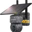 INQMEGA Solar Security Camera Outdoor, 360 PTZ WiFi Wireless Security Camera with 2K 3MP Night Vision, PIR Motion Detection and Siren,IP66 Waterproof,Two-Way Audio,SD/Cloud, IP65 Waterproof