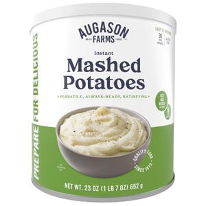 Augason Farms Instant Mashed Potatoes Can | Emergency Food Supply, 30 Servings, 10 Year Shelf Life, Certified Gluten Free Mashed Potatoes, Flavored with Butter and Salt (EXP 06/26/36)