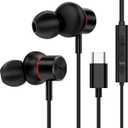 USB C Wired Headphones,Active Noise Cancelling & One-Click ANC Toggle ButtonEar buds for iPhone 17 16 15 Pro Max USBC Earphones,Hi-Res Sound Type C Earbuds Compatible with iPhone/Android/Galaxy/iPad