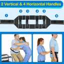 Gait Belt for Seniors, Transfer Belts with Handles, Gate Belts Medical for Elderly, Lift Belts Nursing Safety Belt with Metal Buckle, Walking Standing and Transfer Assist for Elderly Patient Caregiver