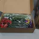 16 Bundles Artificial Flowers for Outdoors, UV Resistant Silk Faux Flowers for Outside Planters,Garden,Porch,Yard,Home Decor(Mixed Color)